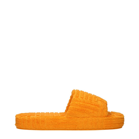 Bottega Veneta Orange Rubber Open Toe Sandals