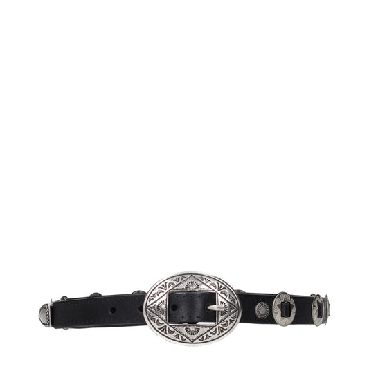 Golden Goose Nero Italian Leather Belt