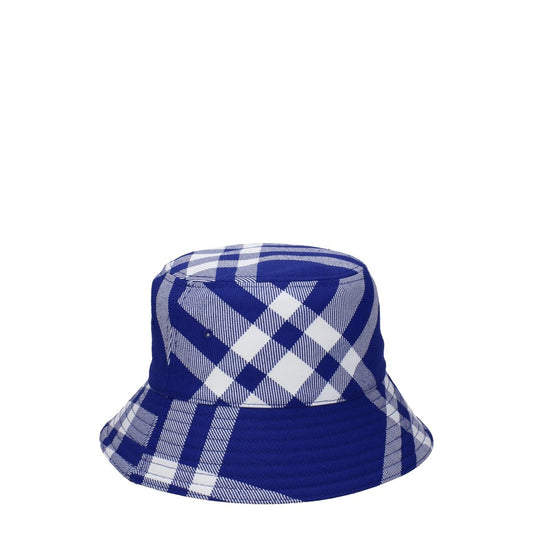 Burberry Blue and White Wool Blend Hat