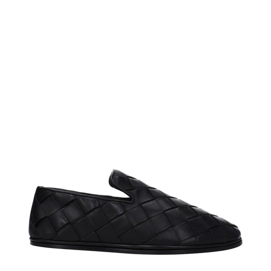 Bottega Veneta Black Round Toe Leather Sole Shoes