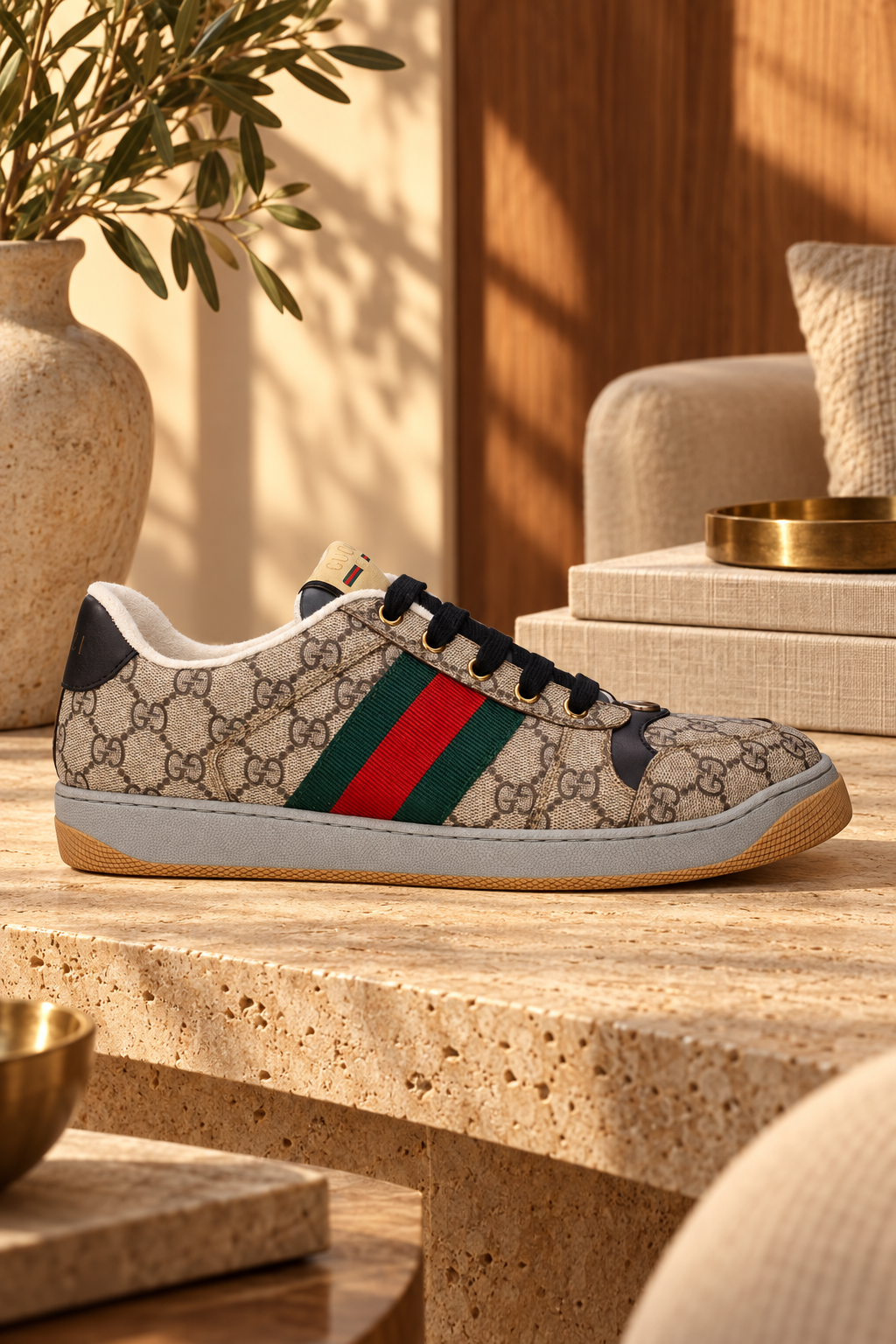 Men's Gucci Screener Canvas Sneakers — lifestyle
