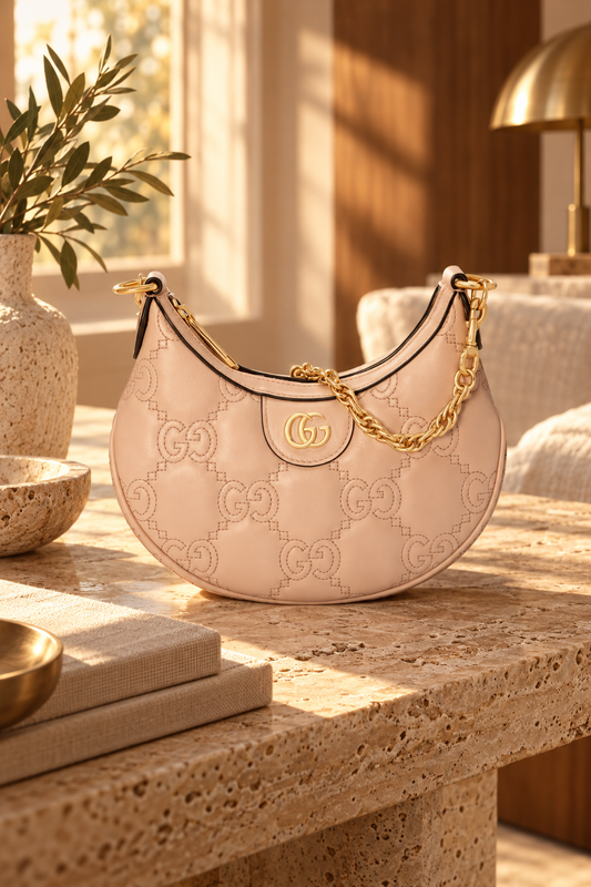 Gucci Beige Calfskin Leather Bag — lifestyle