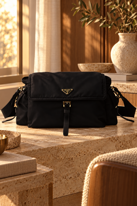 Prada Black Nylon Bag — lifestyle