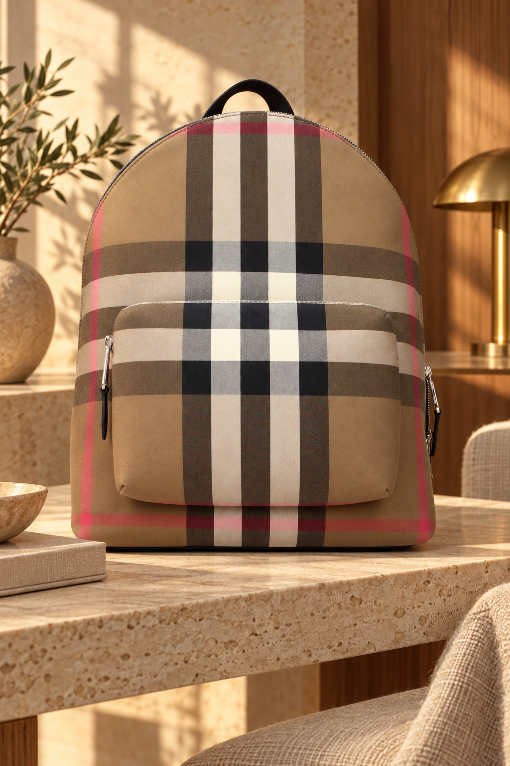 Burberry Beige Backpack — lifestyle