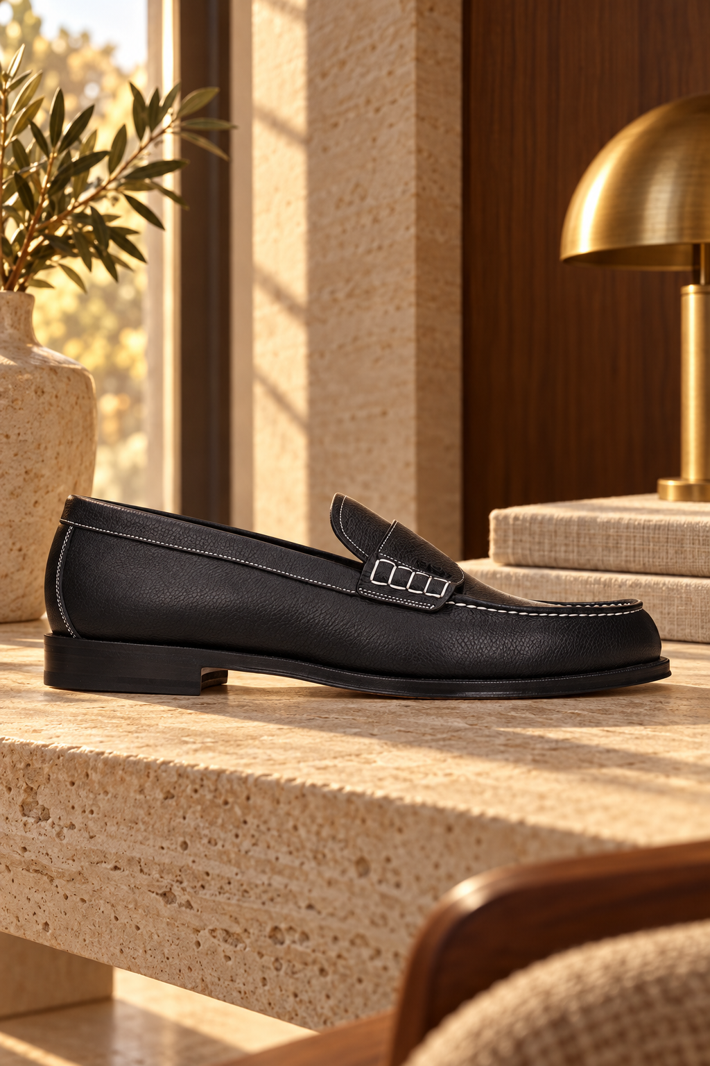 Christian Dior Black Round Toe Leather Shoes — lifestyle