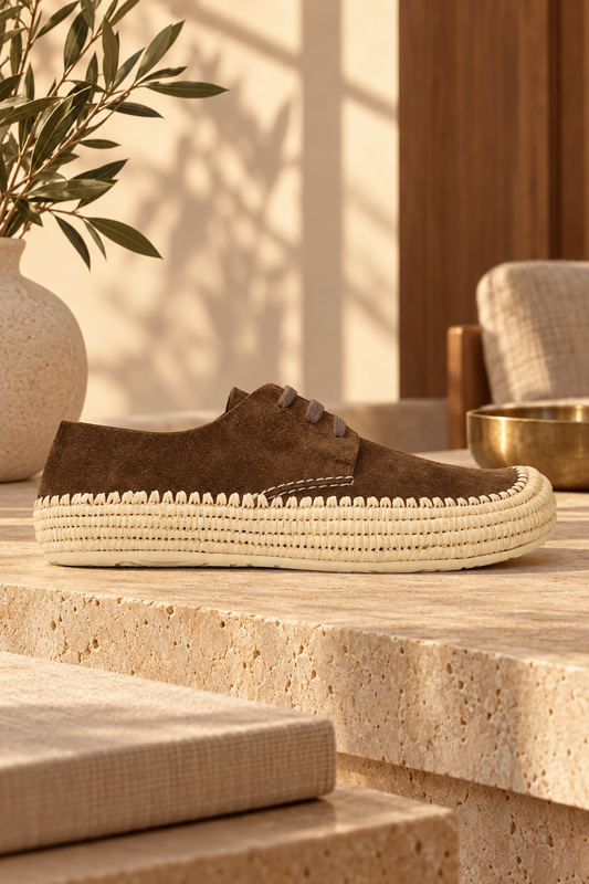 Loewe Brown and Tortora Lace-Up Sneakers — lifestyle