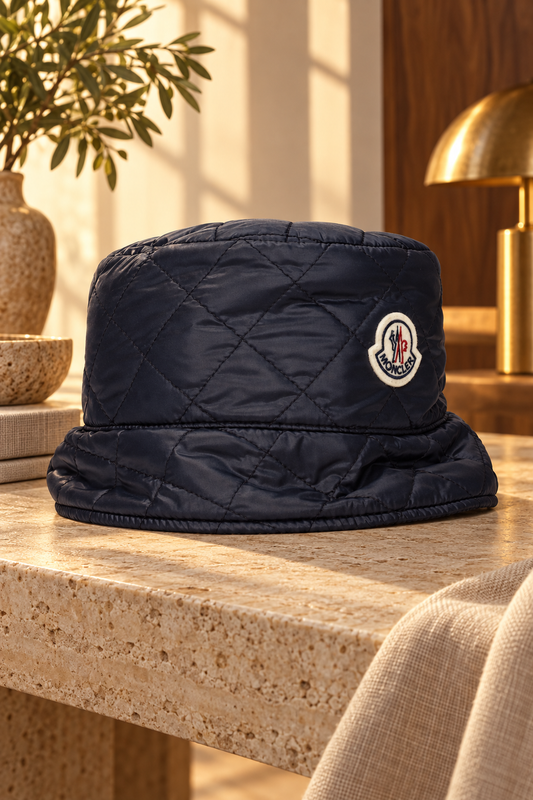 Moncler Navy Blue Cotton Hat — lifestyle
