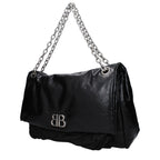 Balenciaga Large Monaco Tote Bag in Black Calf Leather with Chain Strap