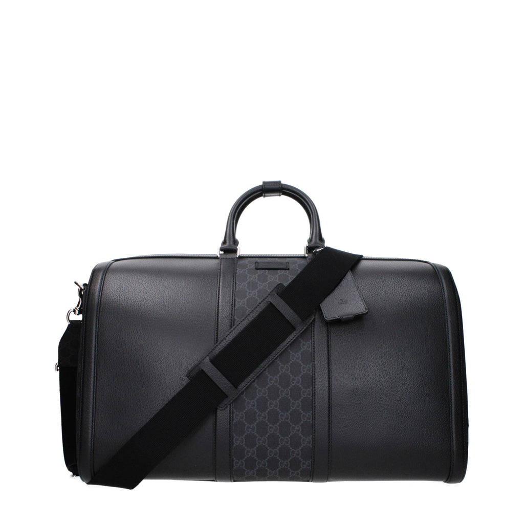 Gucci Leather Duffle Bag - Black