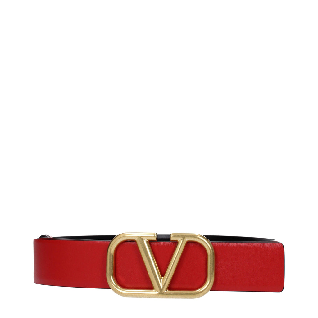 Valentino Garavani Reversible Nero Rosso Leather Belt – 4cm