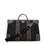 Gucci Large GG Supreme Canvas Duffle Bag with Web Stripe