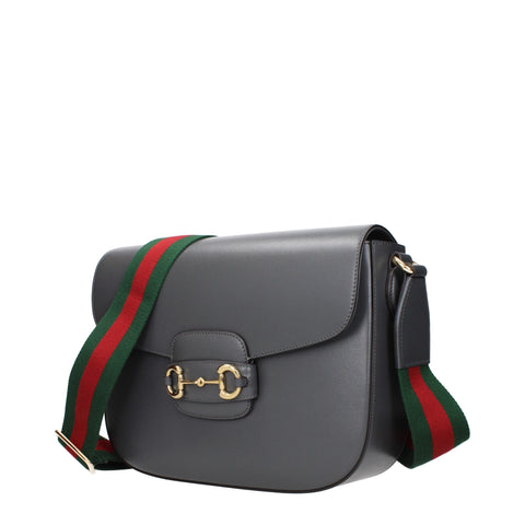 Gucci Horsebit 1955 Shoulder Bag in Grey Leather
