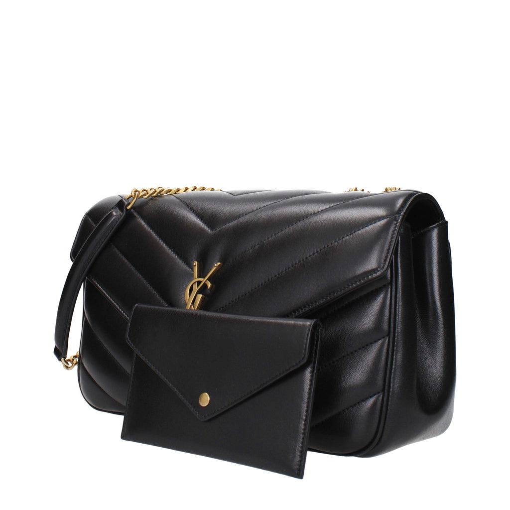 Saint Laurent Niki Envelope Chain Bag with Pouch in Black Leather