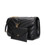 Saint Laurent Niki Envelope Chain Bag with Pouch in Black Leather