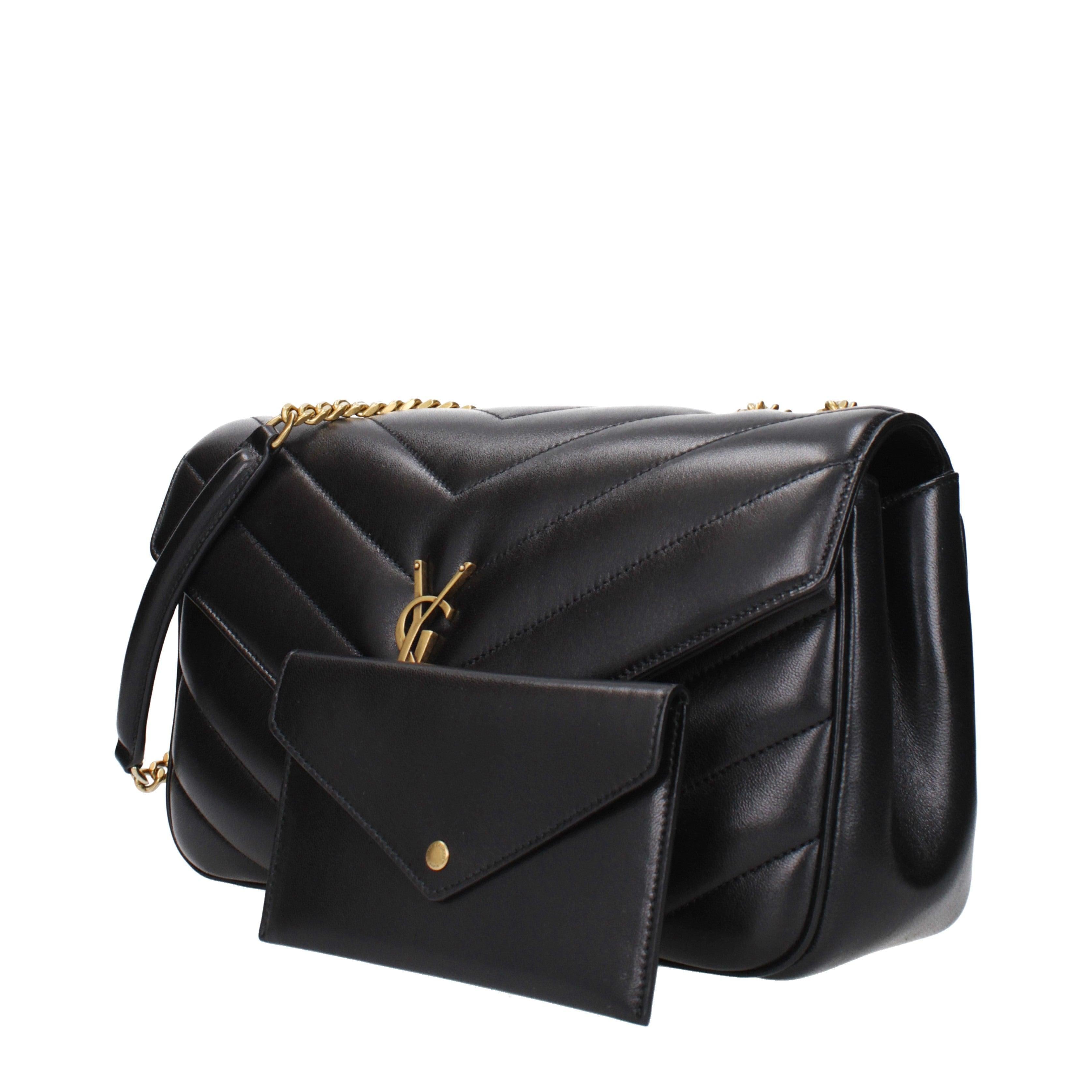 Saint Laurent Niki Envelope Chain Bag with Pouch in Black Leather