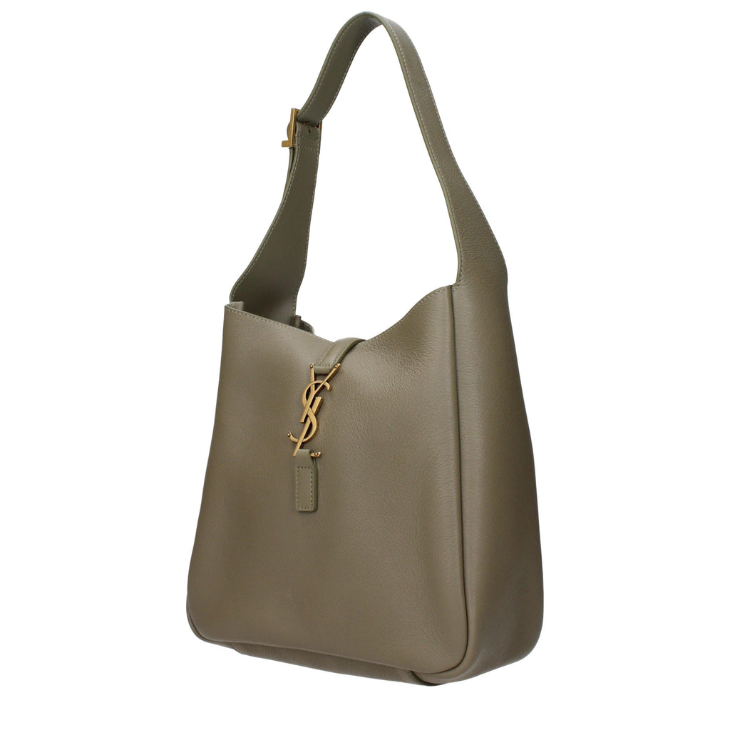Saint Laurent Le 5 À 7 Hobo Bag Verde Muschio Leather