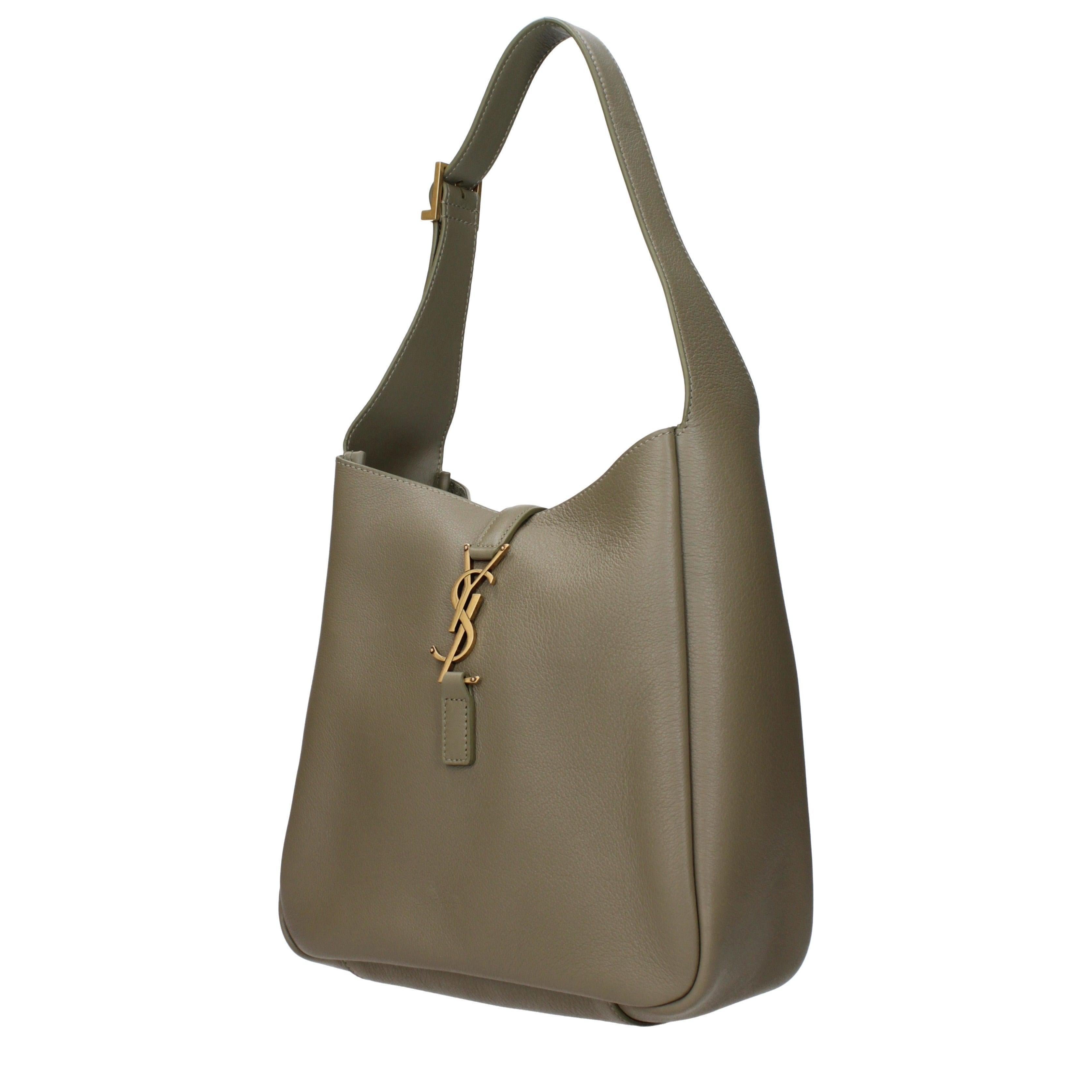 Saint Laurent Le 5 À 7 Hobo Bag Verde Muschio Leather