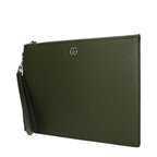 Gucci GG Marmont Fatigue Green Leather Pouch
