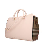 Burberry Banwell Top Handle Bag – Pink & Beige Leather