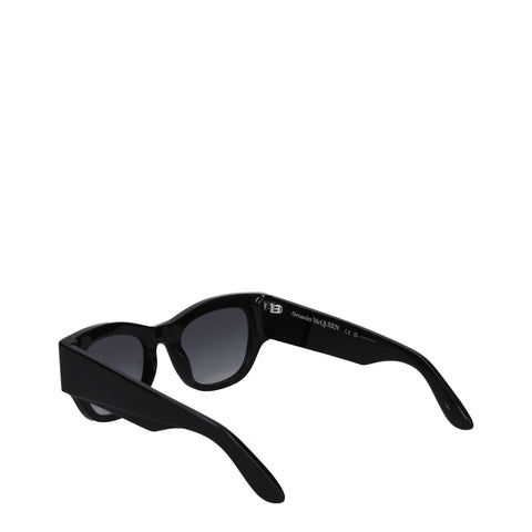 Alexander McQueen Black Rectangular Sunglasses