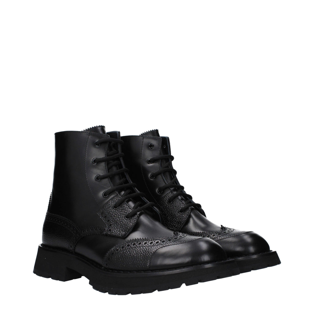 Alexander McQueen Men’s Leather Combat Boot