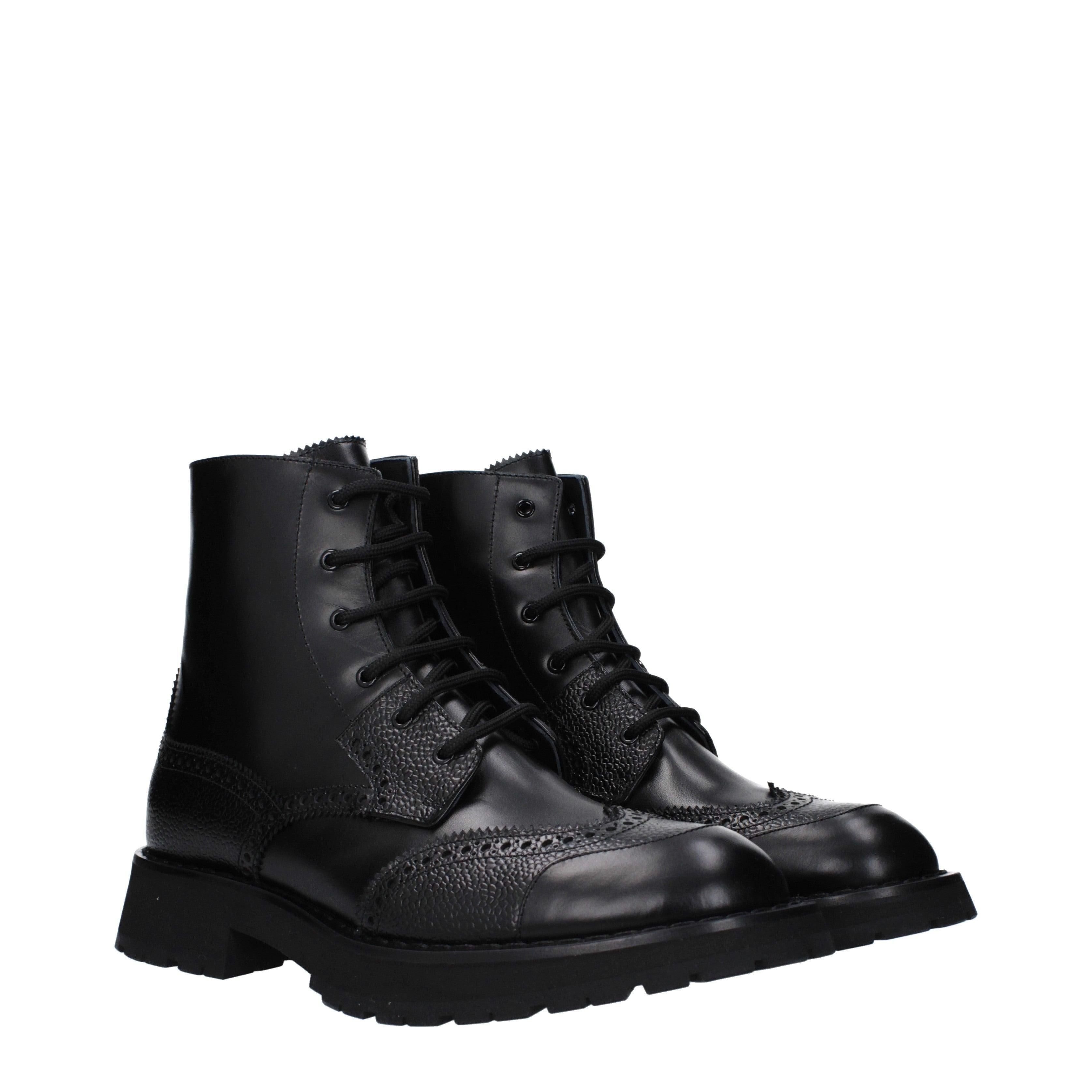 Alexander McQueen Men’s Leather Combat Boot