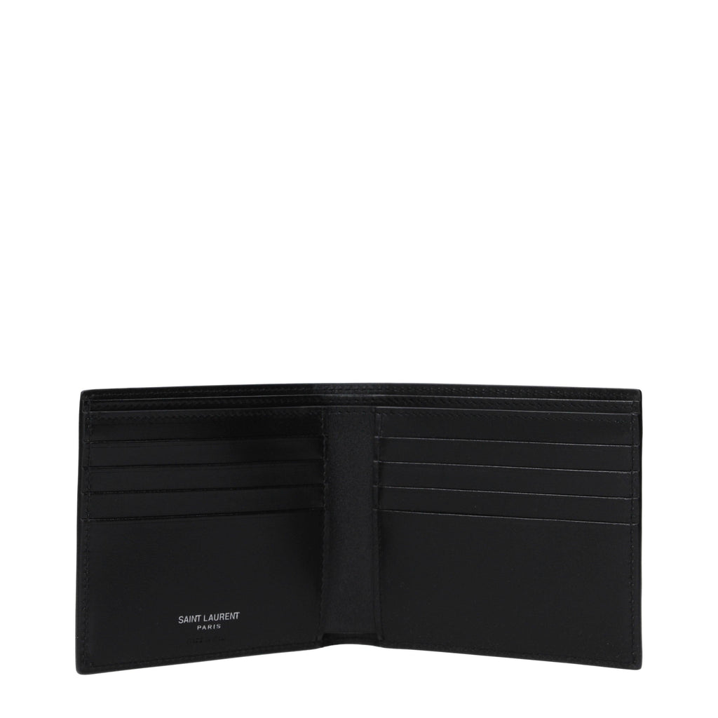Saint Laurent Men's Black Leather Wallet