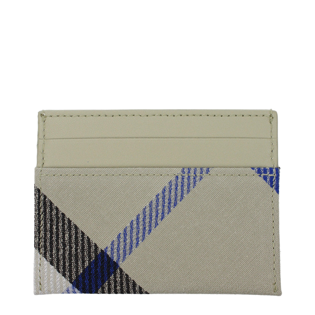 Burberry Light Green Check Card Holder