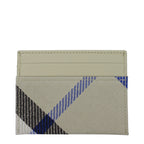 Burberry Light Green Check Card Holder