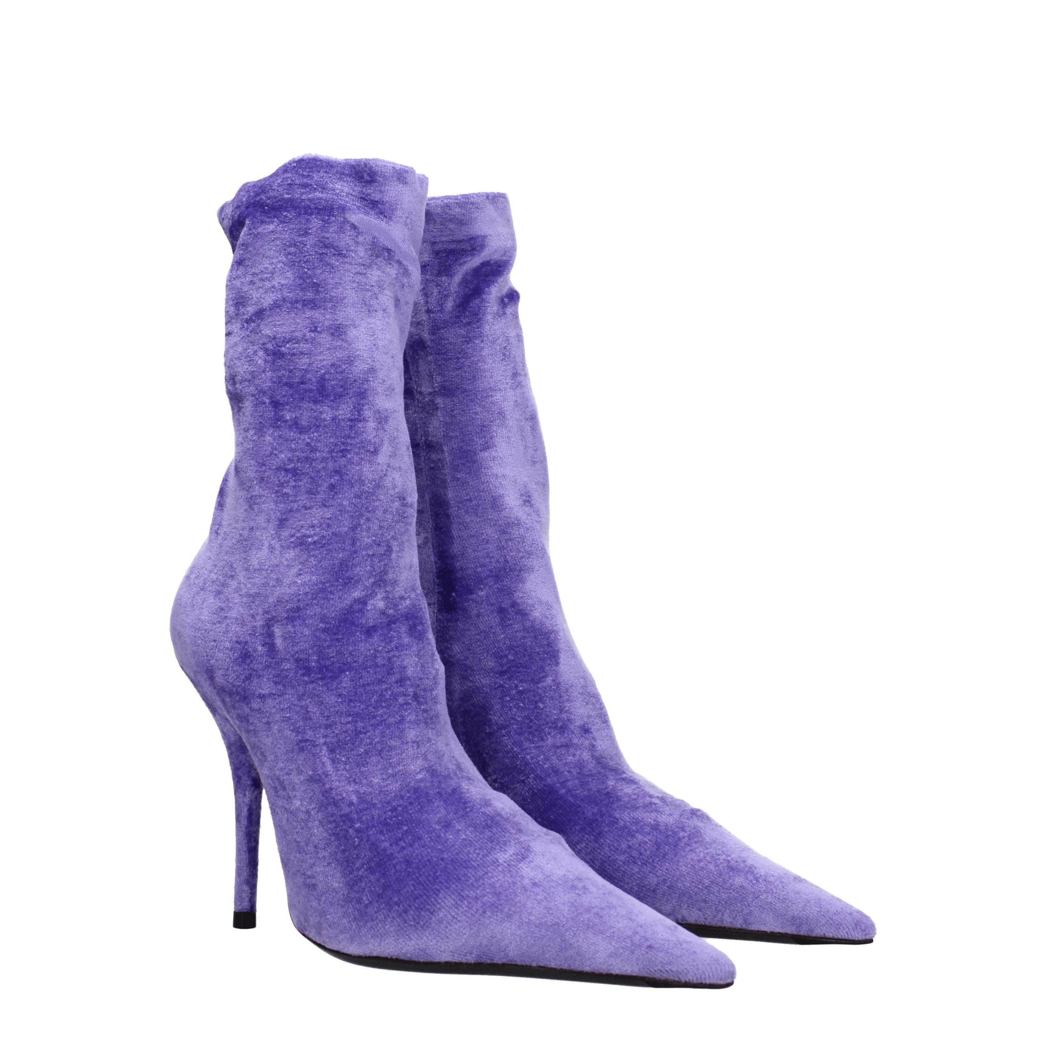 Balenciaga Women’s Pointed Velvet Stiletto Boots – Viola Secondary image