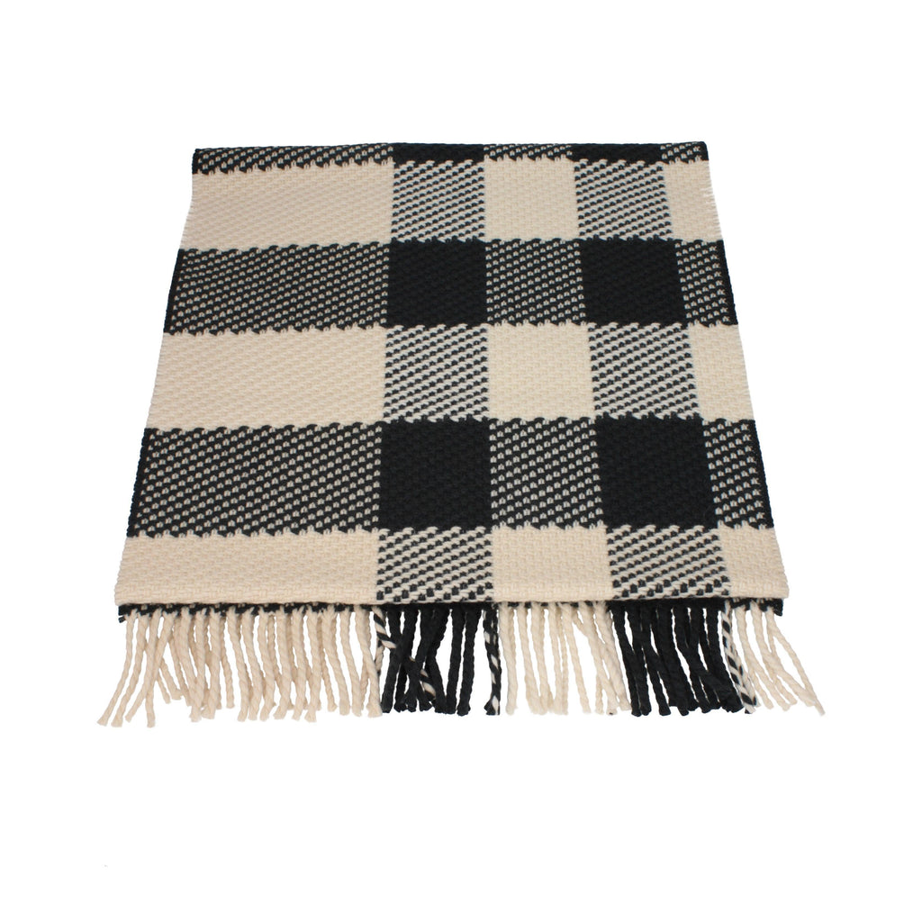 Burberry Beige Wool Scarf – Classic Check