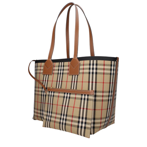 Burberry Check Tote Brown with Detachable Pouch