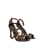 Dolce & Gabbana Leopard Print DG Heel Sandals