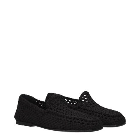 Dolce & Gabbana Men's Woven Black Loafers