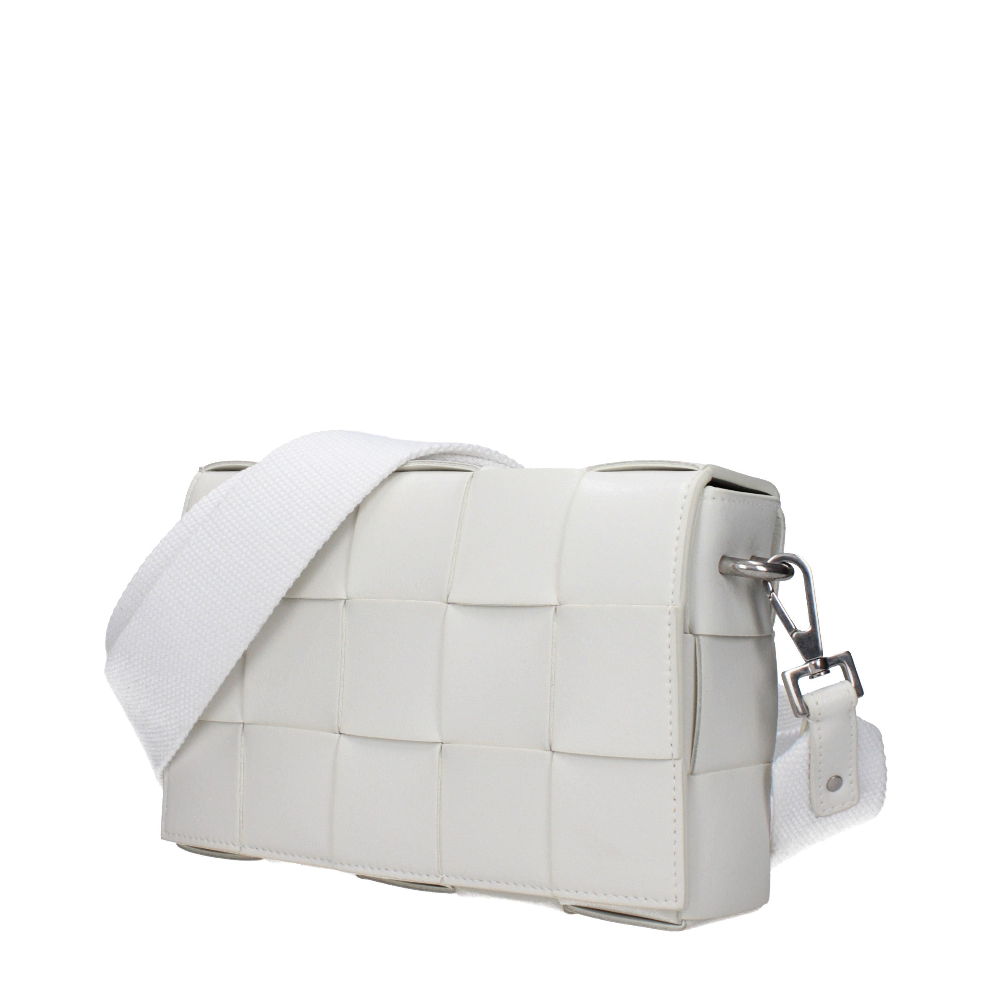 Bottega Veneta Women’s Maxi Intrecciato White Leather Bag with AirPods Pouch