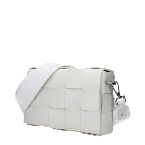 Bottega Veneta Women’s Maxi Intrecciato White Leather Bag with AirPods Pouch