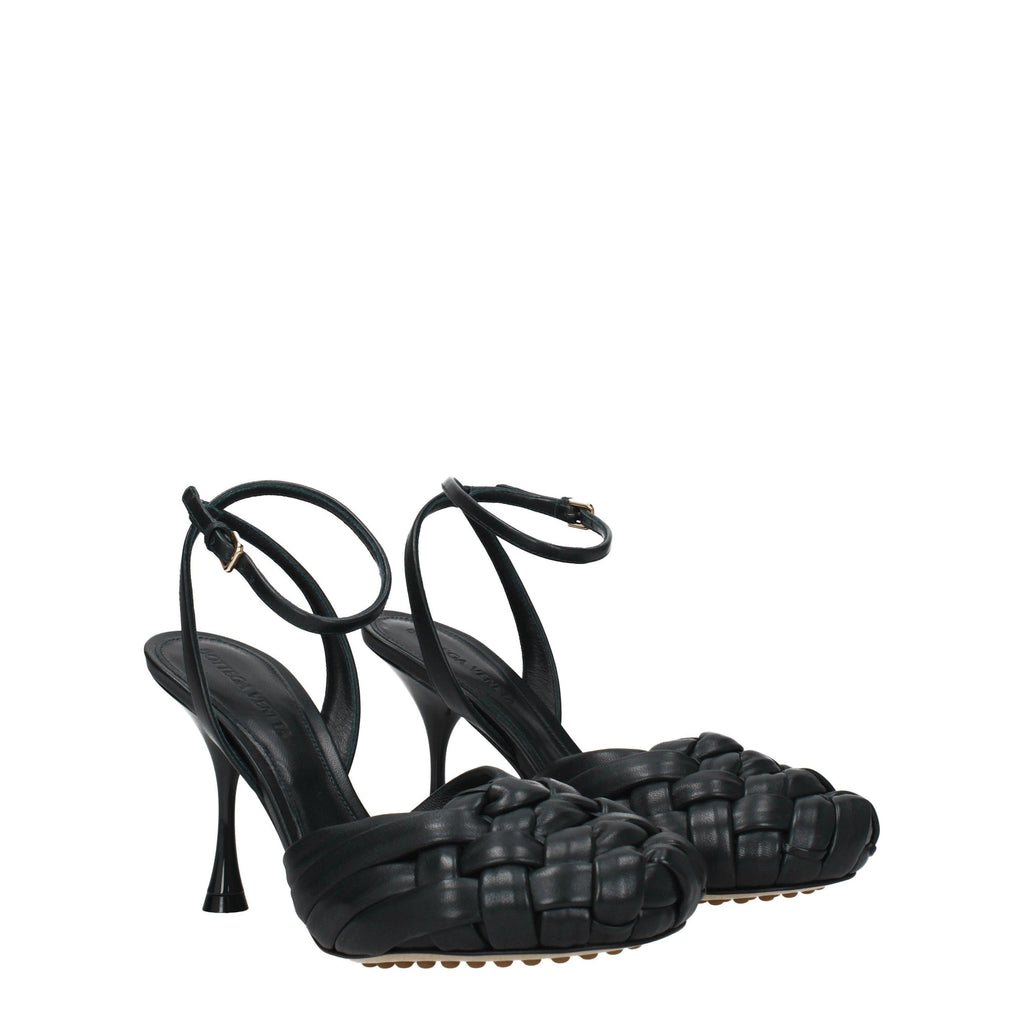 Bottega Veneta Padded Leather High Heels – Black