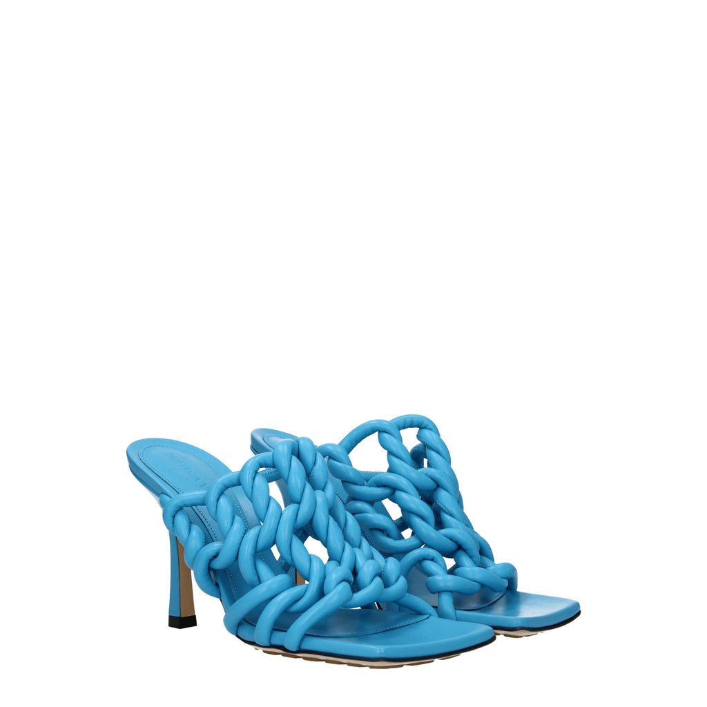 Bottega Veneta Padded Leather High Heels – Blue
