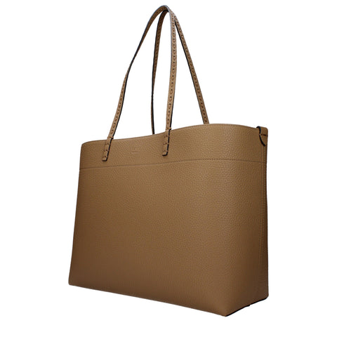 Fendi Medium Roll Brown Selleria shopper with 218 hand-sewn topstitches