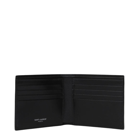 Saint Laurent Black Leather Wallet