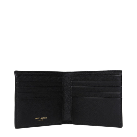 Saint Laurent Black Leather Card Holder