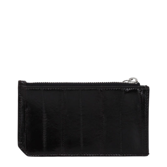 Saint Laurent Chestnut Brown Leather Card Holder
