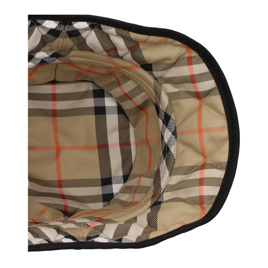 Burberry Black Nylon and Leather Hat
