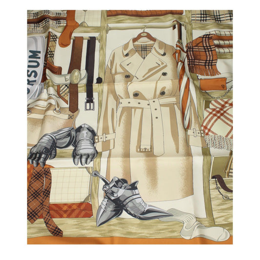 Burberry Orange Silk Foulard