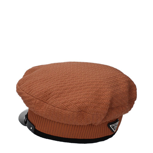 Prada Brown Recycled Blend Hat