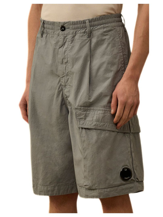 C.P. Company Silver Blue Cotton Bermuda Shorts