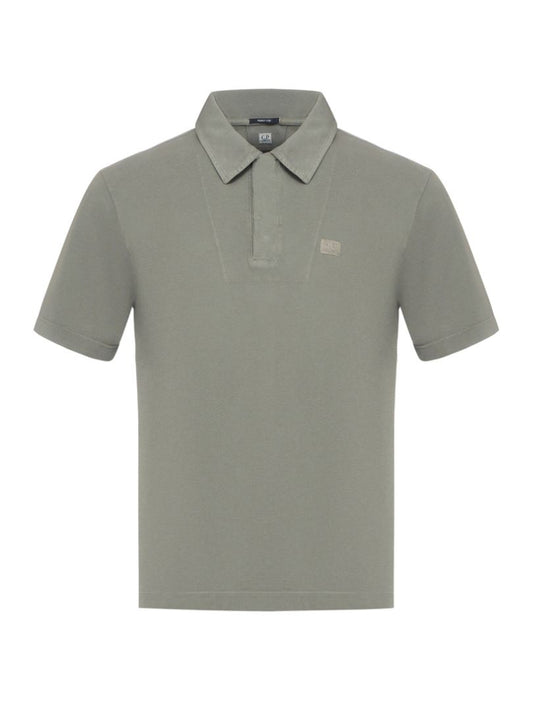 C.P. Company Gunmetal Cotton Polo Shirt