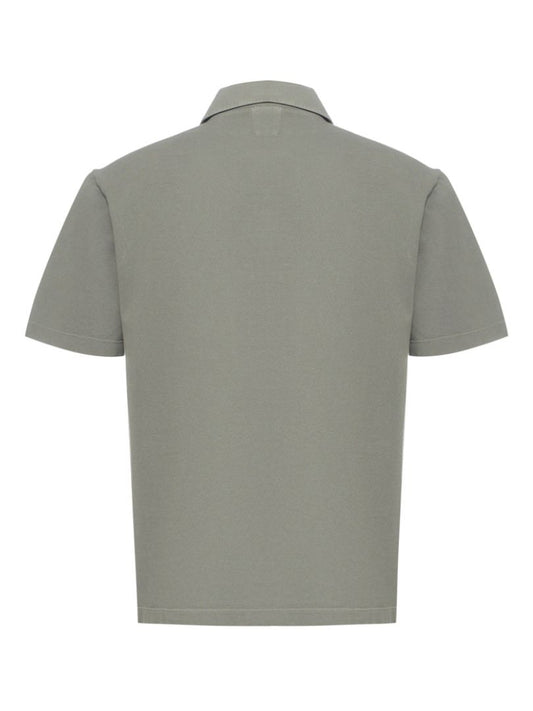 C.P. Company Gunmetal Cotton Polo Shirt