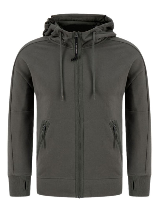 C.P. Company Gunmetal Cotton Zip Hoodie