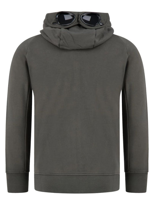 C.P. Company Gunmetal Cotton Zip Hoodie
